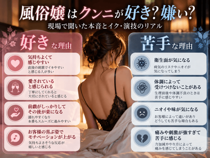 風俗嬢がクンニを好き・苦手と感じる理由